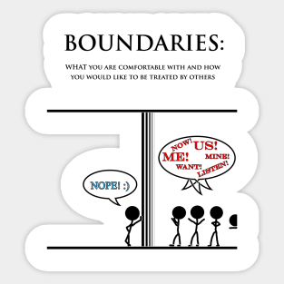 BOUNDARIES Sticker